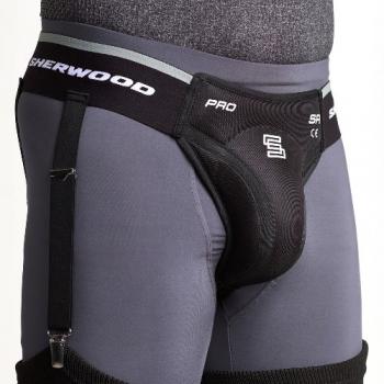 SHERWOOD Pro Jock Tiefschutz mit Strumpfhalter - Sr.